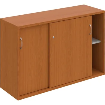 Policová skříň SZ 2 120 02 – Skříňka s posuv. dveřmi 76,8 × 120 cm - Třešeň , Třešeň , USN – Hobis