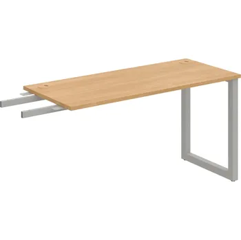 Psací stůl UE O 1400 RU – Stůl pracovní délky 140 cm, hl. 60 cm, k řetězení - Dub , Šedý kov