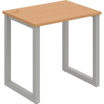 Psací stůl UE O 800 – Stůl pracovní délky 80 cm, hl. 60 cm - Buk , Šedý kov