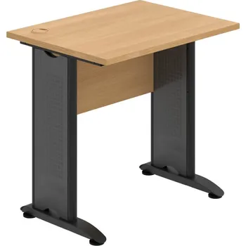 Psací stůl CE 800 – Stůl pracovní rovný 80 cm, hl. 60 cm - Dub , Dub , Černý kov