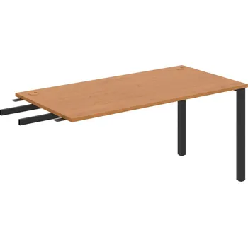 Psací stůl US 1600 RU – Stůl pracovní délky 160 cm, k řetězení - Olše , Černý kov