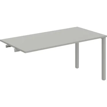 Psací stůl UJ 1600 R – Stůl jednací rovný délky 160 cm, k řetězení - Šedá , Šedý kov