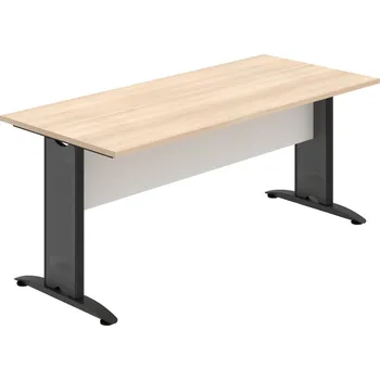 Jednací stůl CJ 1800 – Stůl jednací rovný 180 cm - Akát , Bílá , Černý kov