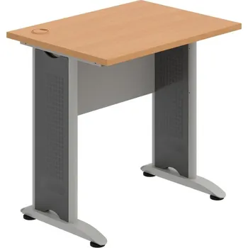 Psací stůl CE 800 – Stůl pracovní rovný 80 cm, hl. 60 cm - Buk , Šedá , Šedý kov