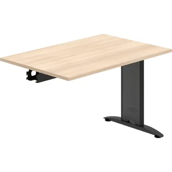 Jednací stůl FJ 1200 R – Stůl jednací řetězící rovný 120 cm - Akát , Černý kov