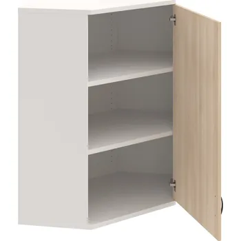 Policová skříň SRV 3 01 P H – Skříň vnitřní roh pravá 115,2 cm - Akát , Bílá , UCO – černá