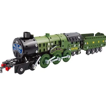 Vláček a vláčkodráha Alltoys Kovová stavebnice vlak 340 dílků