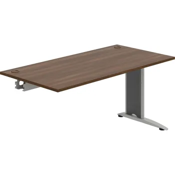 Psací stůl FS 1600 R – Stůl pracovní řetězící rovný 160 cm - Ořech , Šedý kov