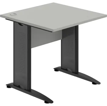 Psací stůl CS 800 – Stůl pracovní rovný 80 cm - Šedá , Šedá , Černý kov