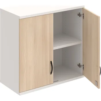Policová skříň SZ 2 80 01 H – Skříň policová dvéřová 76,8 × 80 cm - Akát , Bílá , UCO – černá