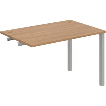 Psací stůl US 1200 R – Stůl pracovní délky 120 cm, k řetězení - Višeň , Šedý kov