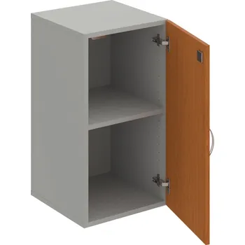 Policová skříň DZ 2 40 01 – Skříň policová dvéřová 74 × 40 cm - Třešeň , Šedá , USN – Hobis