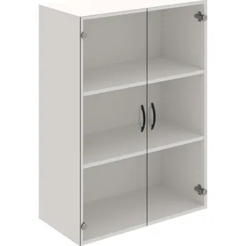 Policová skříň D 3 80 04 – Skříň policová dvéřová 111 × 80 cm - Čiré , Bílá , UCO – černá