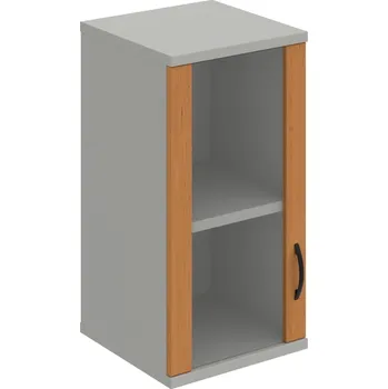 Policová skříň S 2 40 02 L H – Skříň policová dvéřová 76,8 × 40 cm - Olše , Šedá , UCO – černá