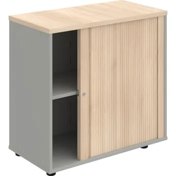 SPRZ 80 40 P – Skříňka ke stolu, roletová, pravá, š. 80 cm - Akát , Šedá , Akát