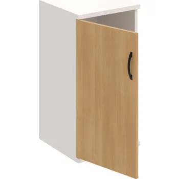 Policová skříň S 2 40 01 L – Skříň policová dvéřová 76,8 × 40 cm - Dub , Bílá , UCO – černá