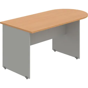 Jednací stůl GP 1600 1 – Stůl jednací oblouk 160 cm - Buk , Šedá