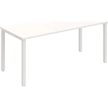 Psací stůl UJ 1800 – Stůl jednací rovný 180 cm - Bílá , Bílý kov