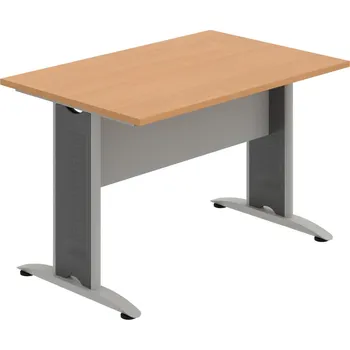 Jednací stůl CJ 1200 – Stůl jednací rovný 120 cm - Buk , Šedá , Šedý kov