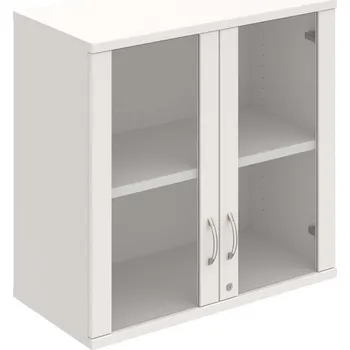 Policová skříň SZ 2 80 02 H – Skříň policová dvéřová 76,8 × 80 cm - Bílá , Bílá , USN – Hobis