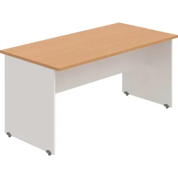 Jednací stůl GJ 1600 – Stůl jednací rovný 160 cm - Buk , Bílá