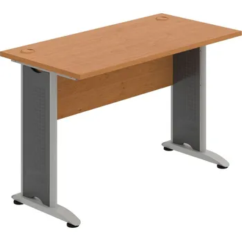 Psací stůl CE 1200 – Stůl pracovní rovný 120 cm, hl. 60 cm - Olše , Olše , Šedý kov