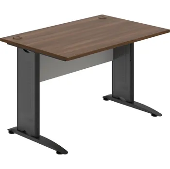 Psací stůl CS 1200 – Stůl pracovní rovný 120 cm - Ořech , Šedá , Černý kov