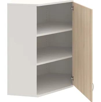 Policová skříň SRV 3 01 P H – Skříň vnitřní roh pravá 115,2 cm - Akát , Bílá , USN – Hobis