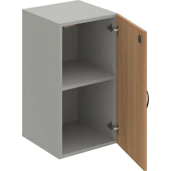 Policová skříň DZ 2 40 01 – Skříň policová dvéřová 74 × 40 cm - Višeň , Šedá , UCO – černá