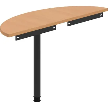 Jednací stůl GP 120 – Stůl zakončovací oblouk 120 cm - Buk , Černý kov