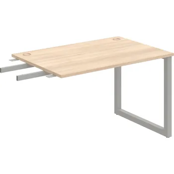 Psací stůl US O 1200 RU – Stůl pracovní délky 120 cm, k řetězení - Akát , Šedý kov