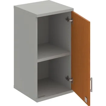 Policová skříň SZ 2 40 01 P H – Skříň policová dvéřová 76,8 × 40 cm - Třešeň , Šedá , USH – hranatá