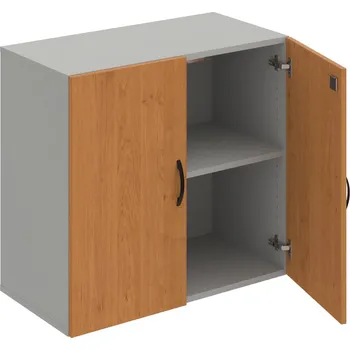 Policová skříň DZ 2 80 01 – Skříň policová dvéřová 74 × 80 cm - Olše , Šedá , UCO – černá