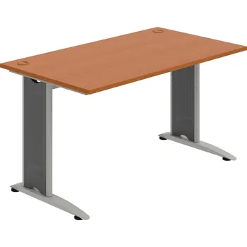 Psací stůl FS 1400 – Stůl pracovní rovný 140 cm - Třešeň , Šedý kov