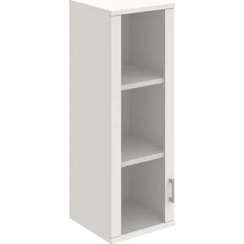 Policová skříň S 3 40 02 L H – Skříň policová dvéřová 115,2 × 40 cm - Bílá , Bílá , USH – hranatá