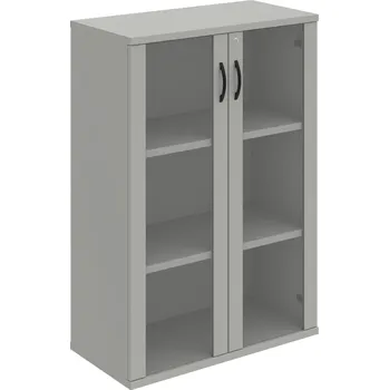 Policová skříň SZ 3 80 04 – Skříň policová dvéřová 115,2 × 80 cm - Šedá , Šedá , UCO – černá