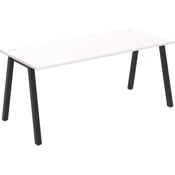 Psací stůl US A 1800 – Stůl pracovní délky 180 cm - Bílá , Černý kov