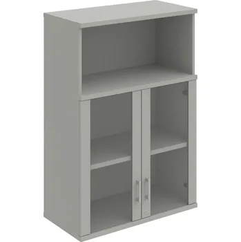 Policová skříň SZ 3 80 05 H – Skříň policová dvéřová 115,2 × 80 cm - Šedá , Šedá , USH – hranatá