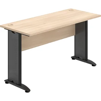 Psací stůl CE 1400 – Stůl pracovní rovný 140 cm, hl. 60 cm - Akát , Akát , Černý kov