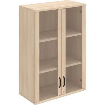 Policová skříň SZ 3 80 04 H – Skříň policová dvéřová 115,2 × 80 cm - Akát , Akát , UCO – černá