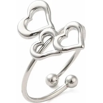 Kouzelnická sada Prsten pro čarodějku Tři srdce 56 mm - 58 mm (US 8 - 9)