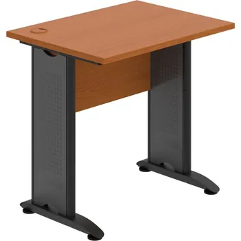 Psací stůl CE 800 – Stůl pracovní rovný 80 cm, hl. 60 cm - Třešeň , Třešeň , Černý kov