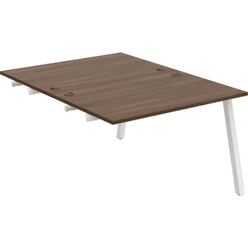 Psací stůl USD A 1200 R – Stůl pracovní 120 × 160 cm, k řetězení - Ořech , Bílý kov