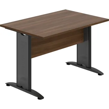 Jednací stůl CJ 1200 – Stůl jednací rovný 120 cm - Ořech , Ořech , Černý kov