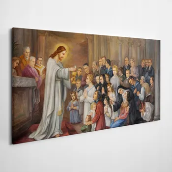 Obraz Výtisk na plátno Obraz Ježíš Eucharistie Svaté Přijímání