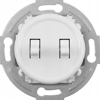 vypínač Dvojitý vypínač klasický, pod omítku Tayama H1-R220MW bílý