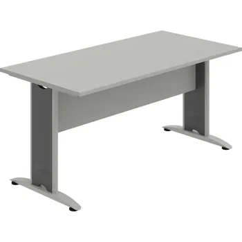 Jednací stůl CJ 1600 – Stůl jednací rovný 160 cm - Šedá , Šedá , Šedý kov