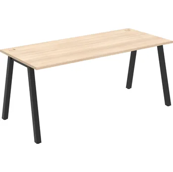 Psací stůl US A 1800 – Stůl pracovní délky 180 cm - Akát , Černý kov