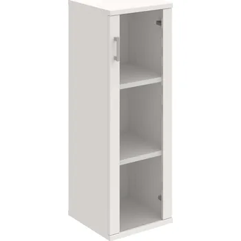 Policová skříň S 3 40 02 P – Skříň policová dvéřová 115,2 × 40 cm - Bílá , Bílá , USH – hranatá