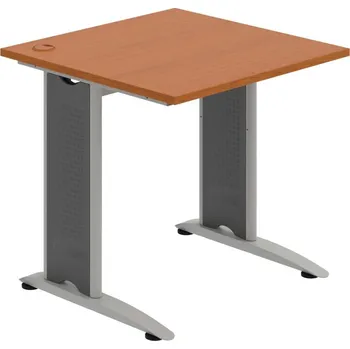 Psací stůl FS 800 – Stůl pracovní rovný 80 cm - Třešeň , Šedý kov